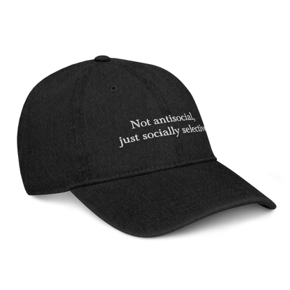 Not Antisocial, Just Socially Selective Baseball Hat